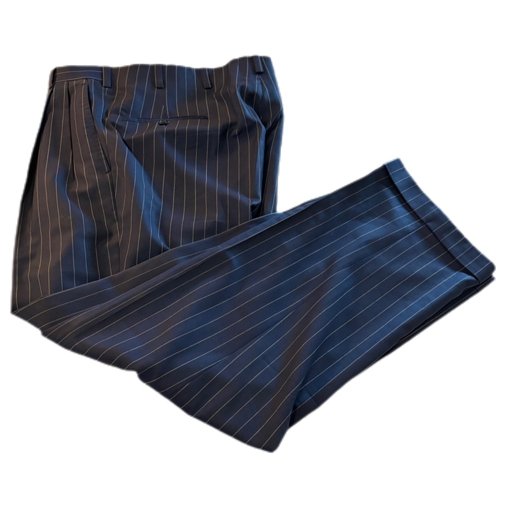 OXXFORD CLOTHES Suit (44R, Navy [Striped], Wool) - Picture 6 of 6